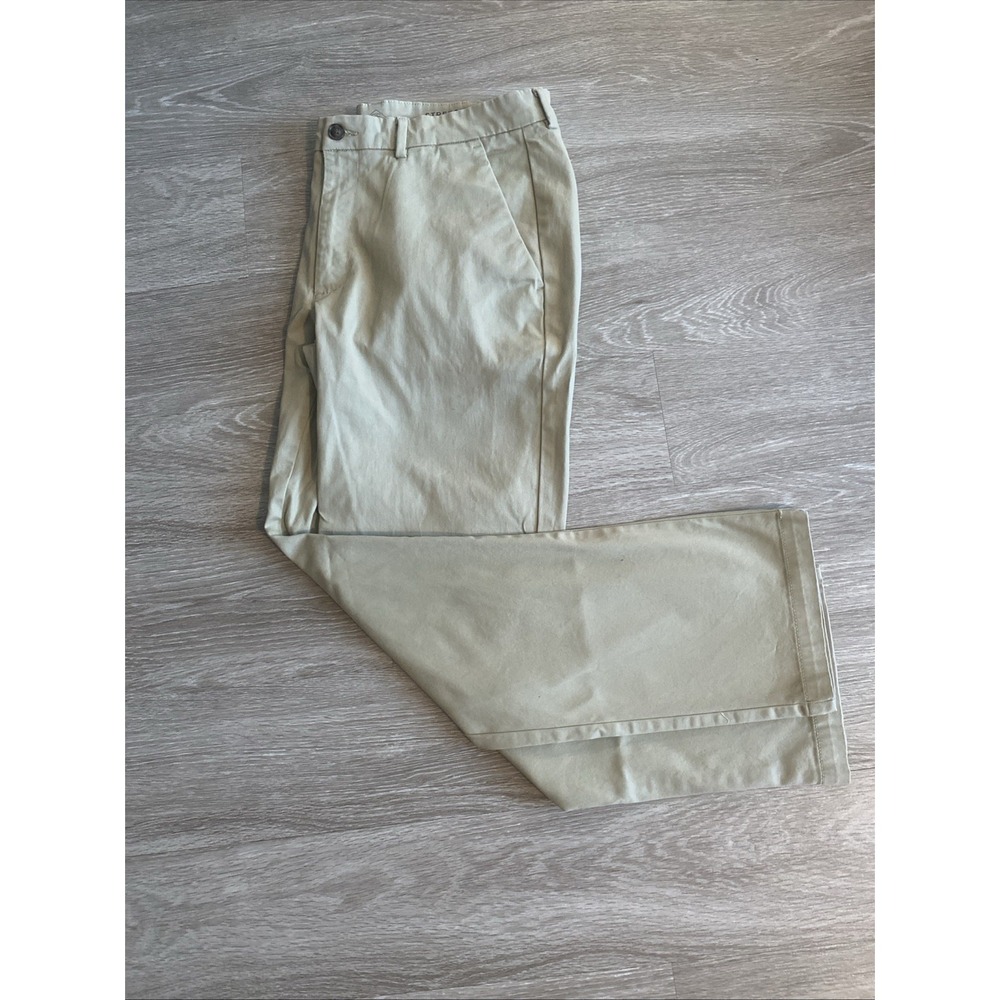 St. John's Bay Stretch Chino Pants Men's 38x32 Khaki Straight Fit